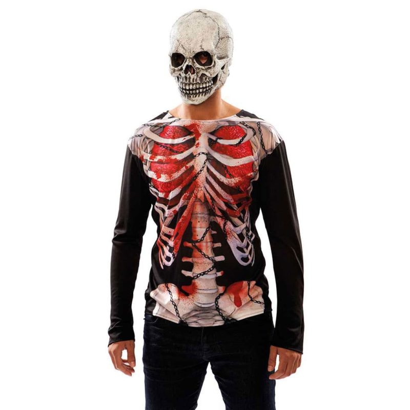 Camisa Esqueleto Zombie Adulto M/L