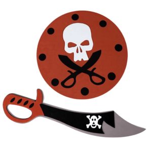 Espada e escudo pirata eva