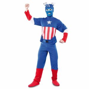 Fato Capitão América Azul Adulto