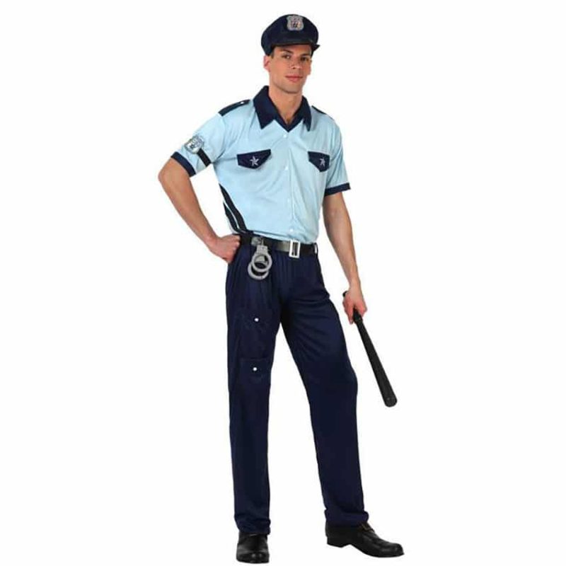 Fato Homem Policia Azul Adulto