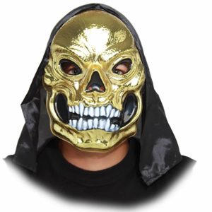 Máscara Crânio Ouro com Capuz