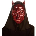Máscara Demônio Metalizada Vermelha