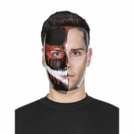 Máscara transparente preta/sangue 17